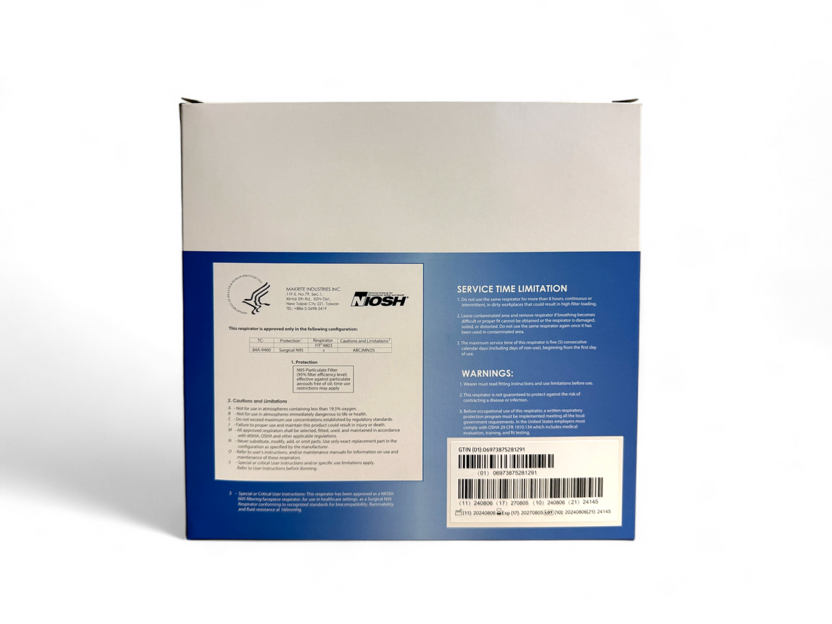 Makrite FIT+ 4803 Surgical N95 Respirator, NIOSH TC-84A-9460