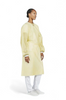ASP GLOBAL Isolation Gown Level 2 (30 gsm), disposable, non-woven, white knit cuff, non-surgical, 100 gowns/case, yellow