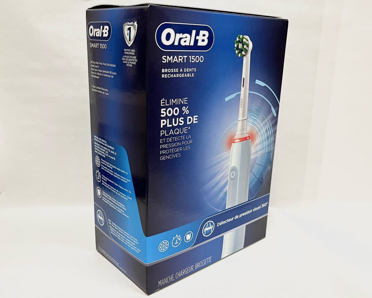OralB SMART 1500 Rechargeable Electric Toothbrush with Visible Pressu