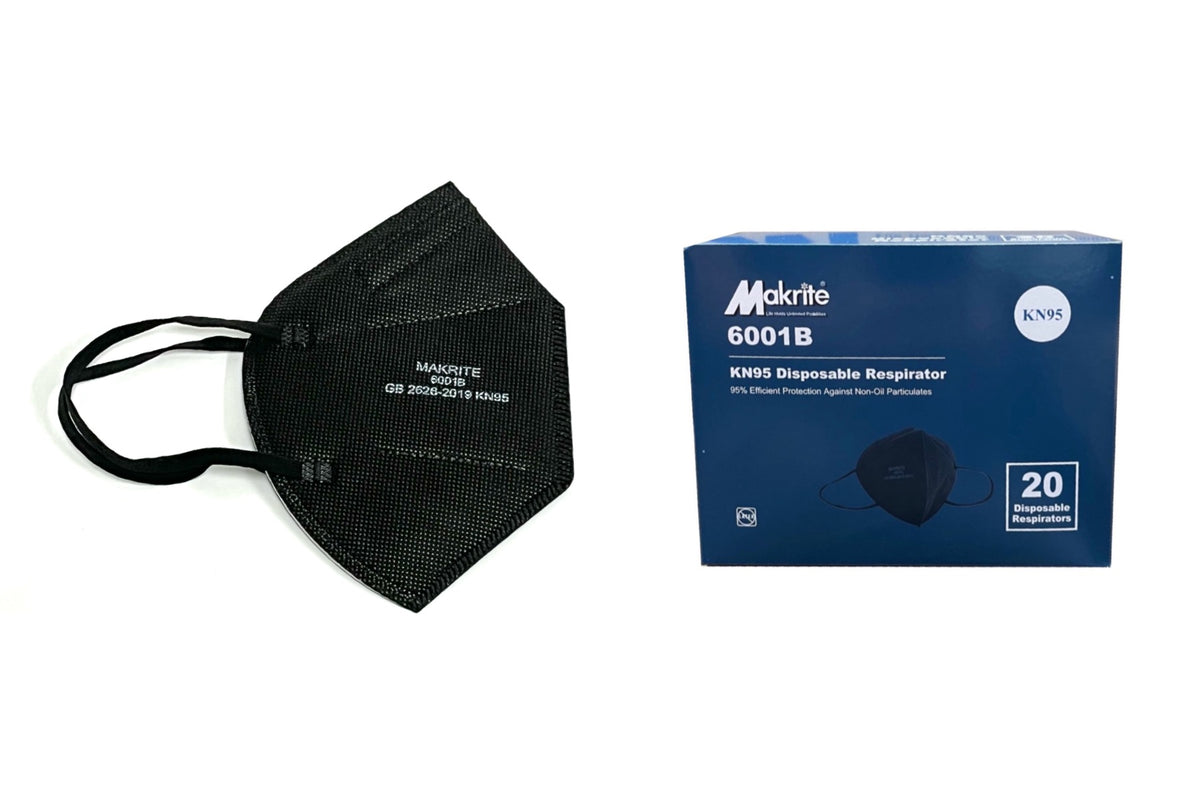 Makrite 6001B KN95 Particulate Respirator, Black, FDA Non-Medical, GB2 –  Aiden Health