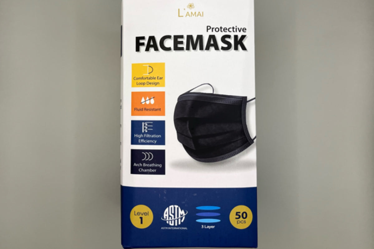 3-Ply Level 1 (L'AMAI) Protective Face Mask with Ear Loops 3-Ply Level 1 (L'AMAI) Protective Face Mask with Ear Loops