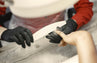 Polysilk Black Latex Powder-Free Exam Gloves, (Shamrock), 3.9 - 4.3 mil,  (510k, FDA 21CFR 177-199 for food contact)