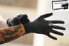 Polysilk Black Latex Powder-Free Exam Gloves, (Shamrock), 3.9 - 4.3 mil,  (510k, FDA 21CFR 177-199 for food contact)