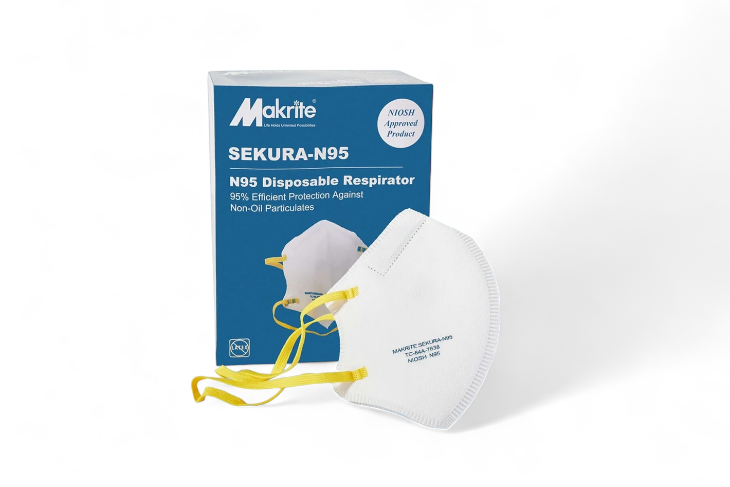 Makrite Sekura N95 Particulate Respirator, NIOSH 84A-7638 Makrite Sekura N95 Particulate Respirator, NIOSH 84A-7638