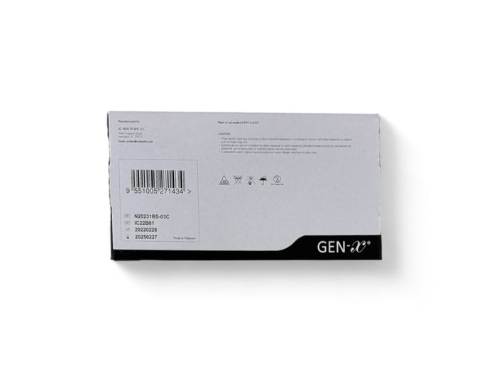 GEN-X Nitrile Powder-Free Examination Gloves, 3 mil, Size Small, Blue (ASTM D6319, FDA 510k)