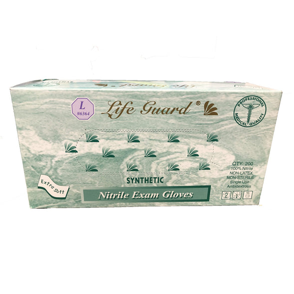 Lifeguard Nitrile Powder-Free Exam Gloves, Extra Soft, Blue, Medium, Case of 2000