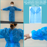Isolation Gown: AAMI Level 1 Polypropylene (25 gsm) Disposable, Non-Surgical, Blue