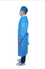 Isolation Gown: (Hubei Haixin) AAMI Level 3 CPE Disposable, Non-Surgical, Blue