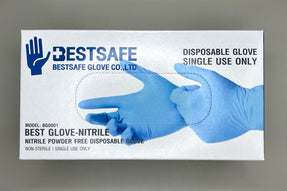 BESTSAFE Nitrile Powder-Free Gloves, Blue